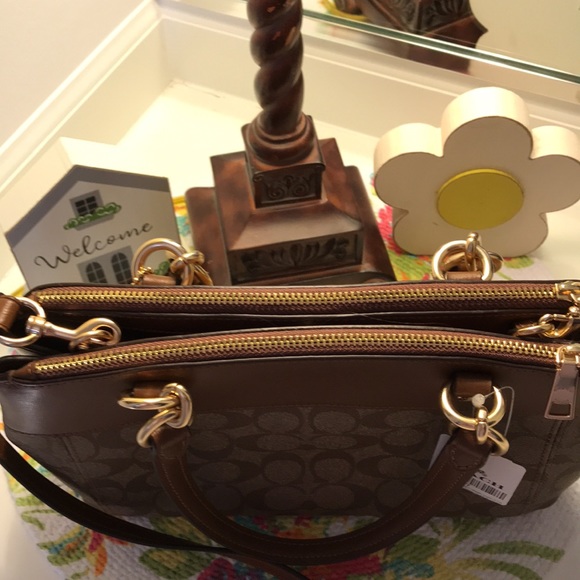 Coach F26139 Mini Brooke CarryAll Signature Coated Canvas Leather Purse - NWT - Picture 12 of 16